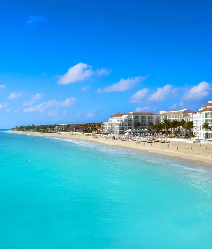 Caribbean sea in Playa Del Carmen