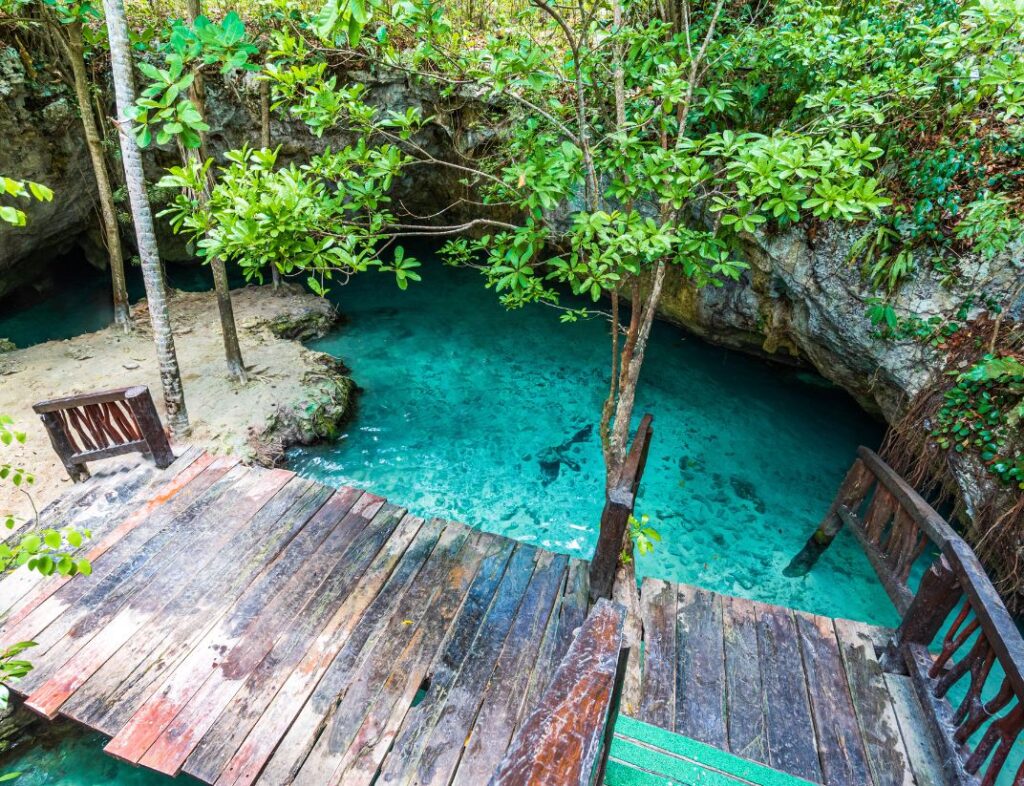 Cenote In Mexican Caribbean