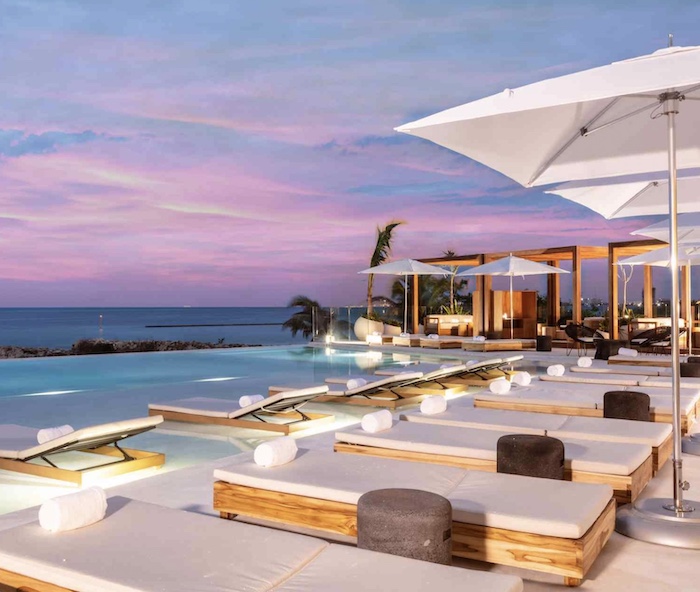 SLS Cancun patio pool