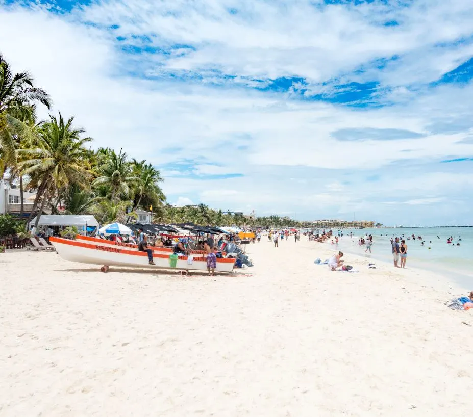 White Sand Beach in Mexican Caribbean