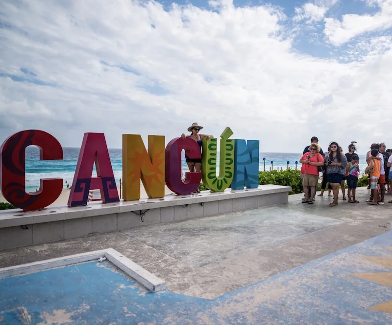 American tourists in Cancun