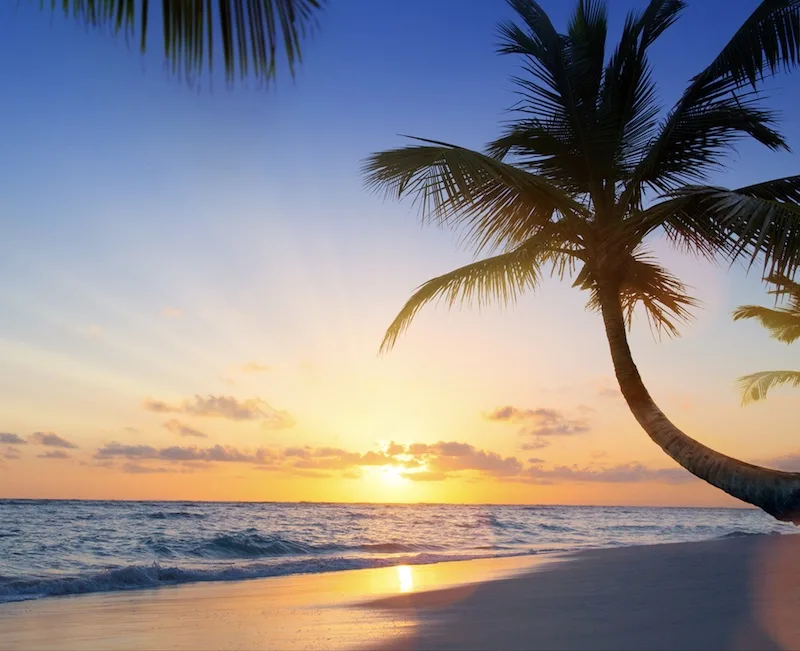 Cancun beach sunset