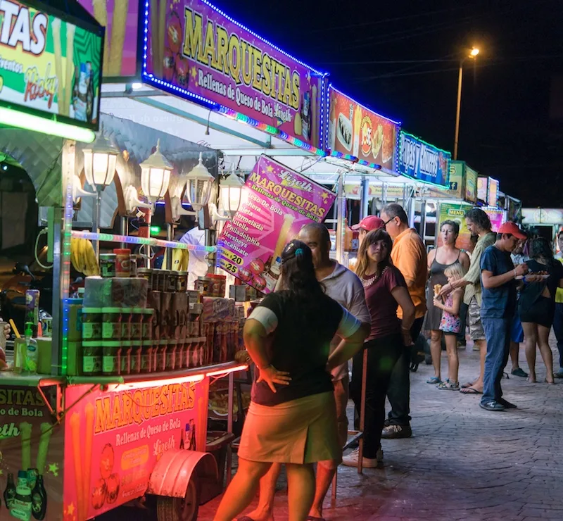 Cancun downtown tourists