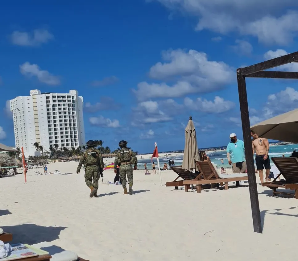 Marines on Beach in Cancun