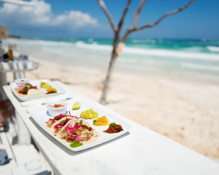 tacos at the beach