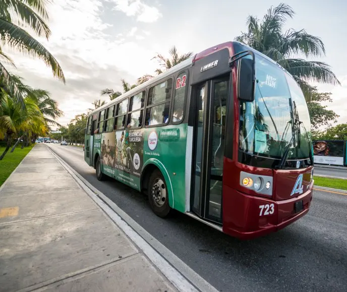 bus from cancun airport to hotel zone