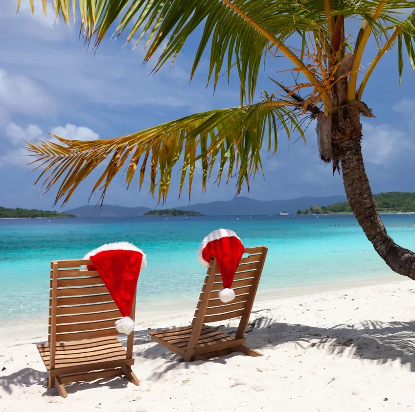 Stockings at tropical beach