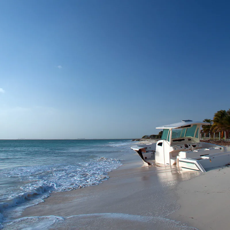 beached boat