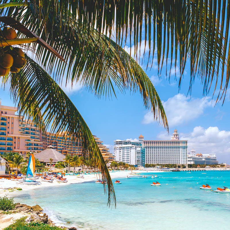 cancun beach sunny