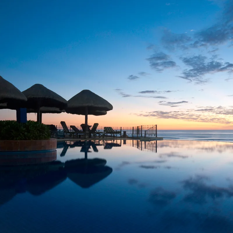 cancun at sunset