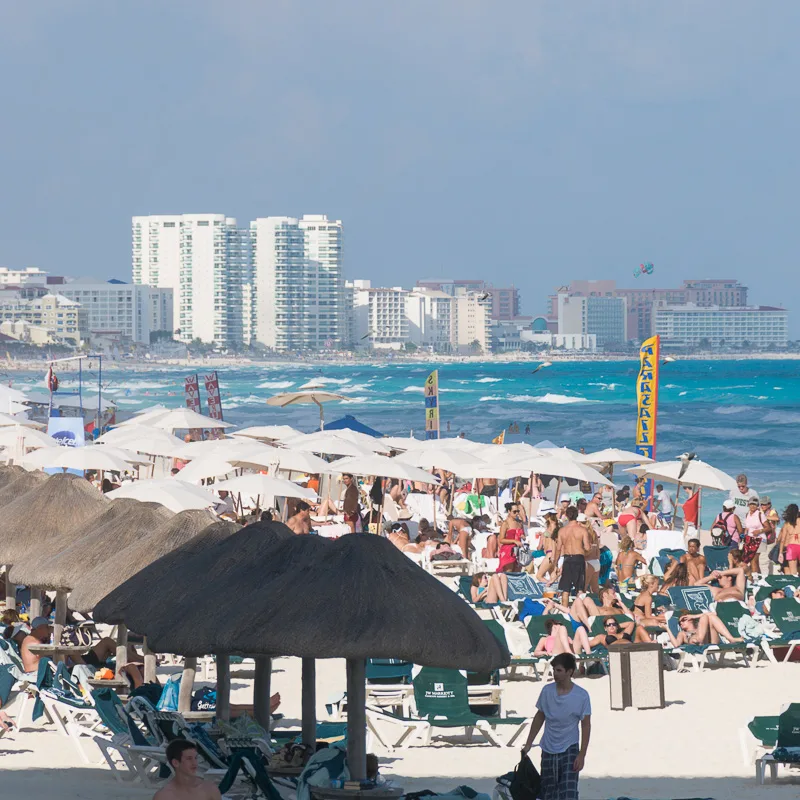 busy beach