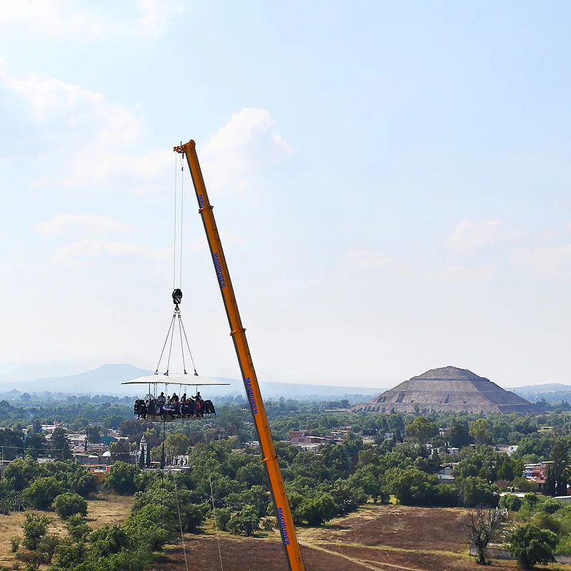 crane and pyramid