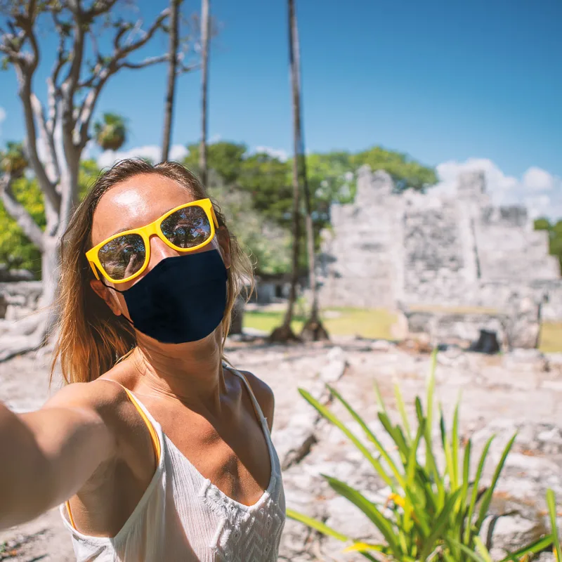 mask at ruins