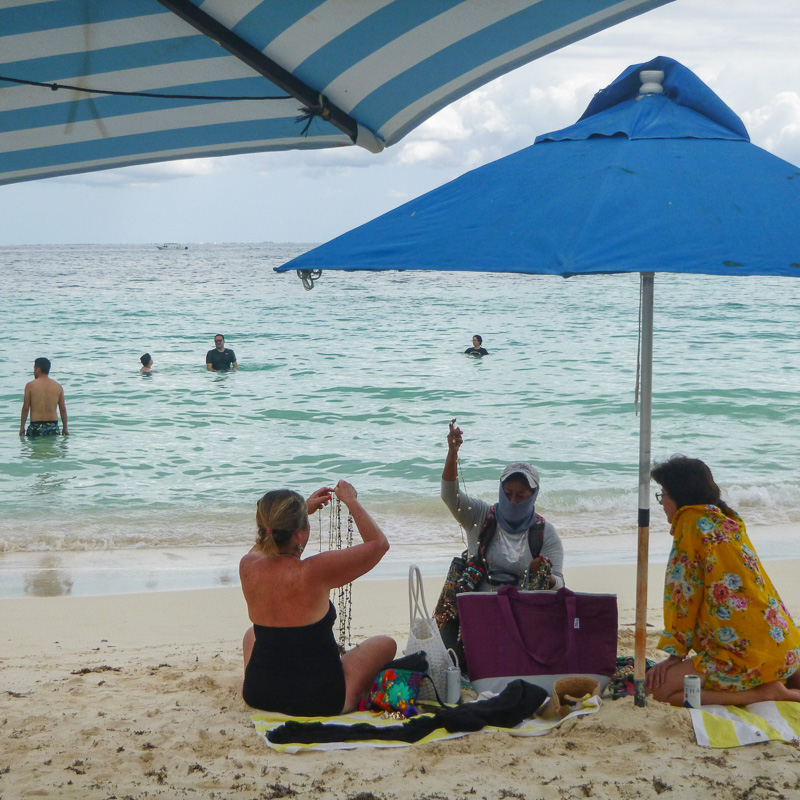 selling on beach