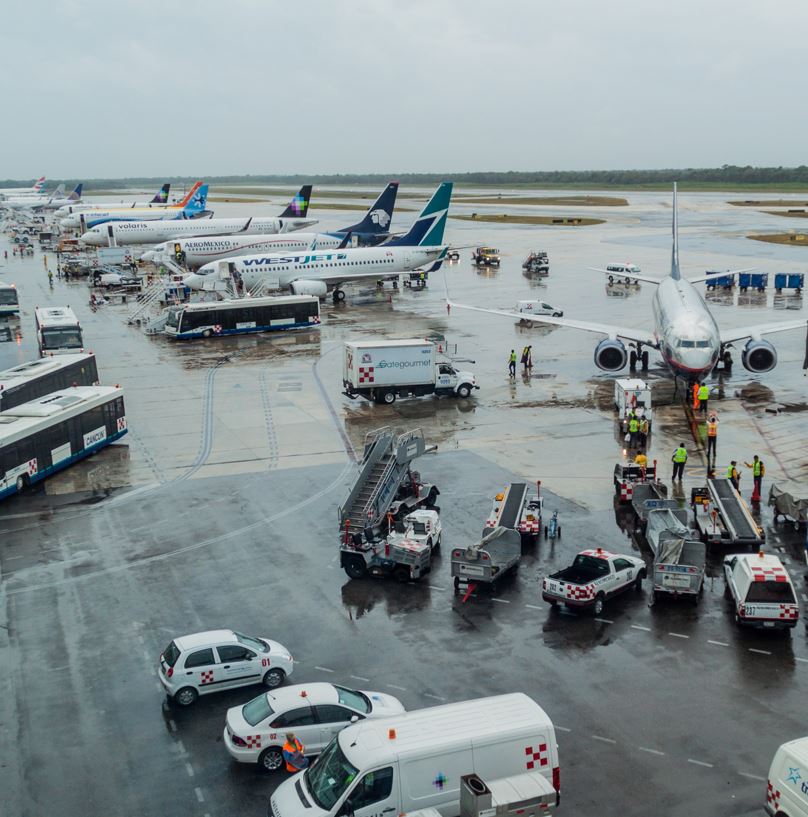 Airplanes At Cancun Airport