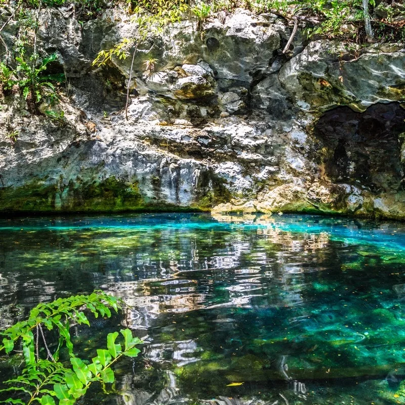 The lake in the cave, cenotes in Mexico