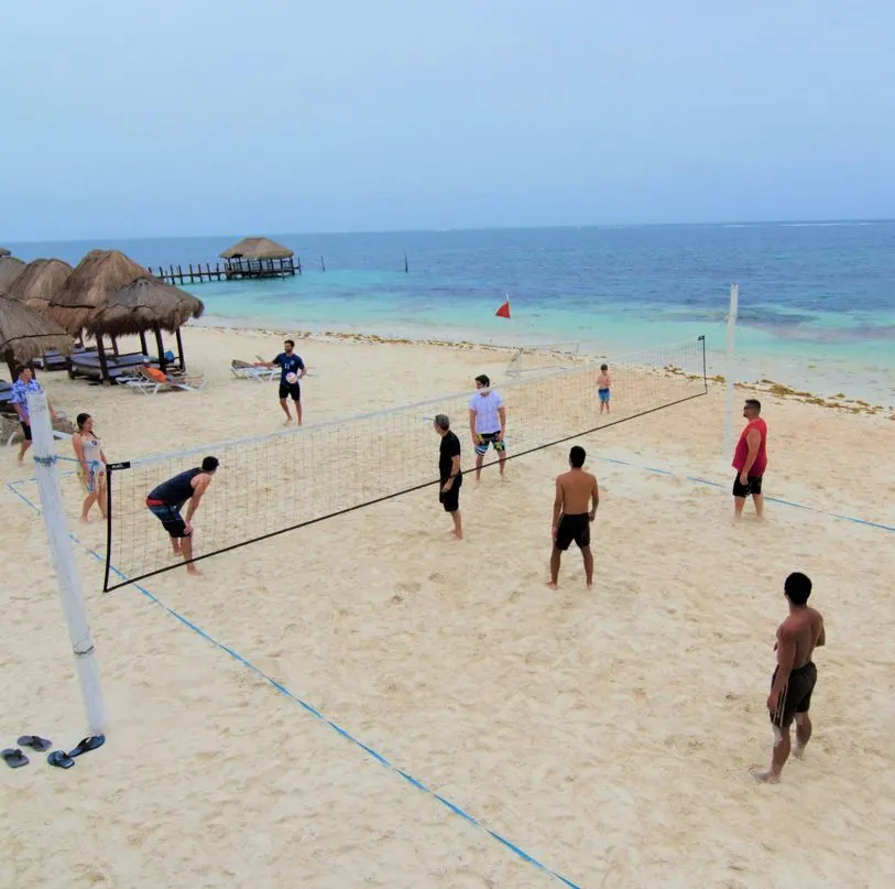 People In Cancun Beach