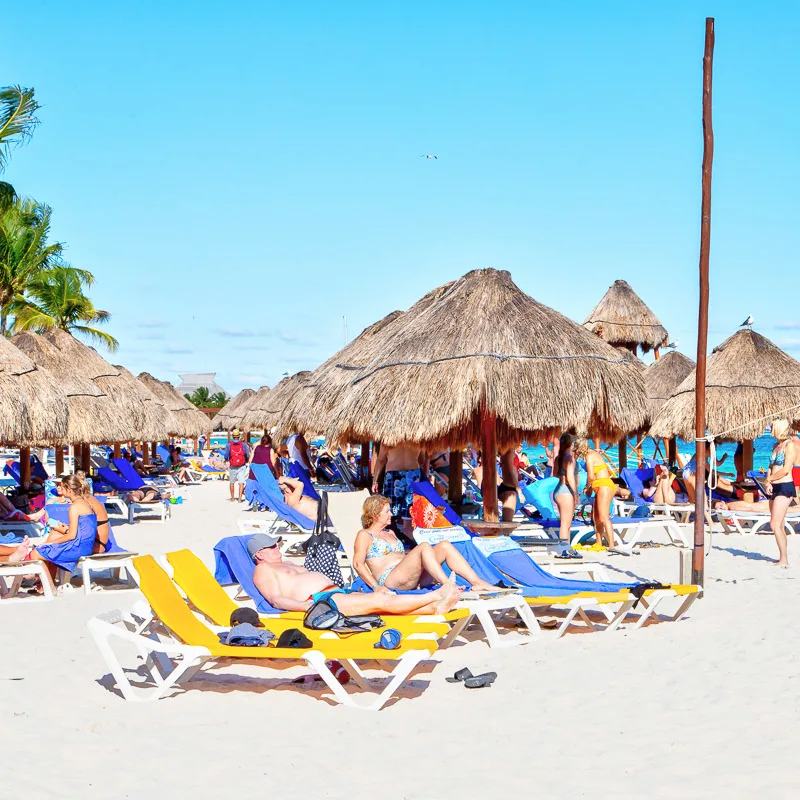 busy beach