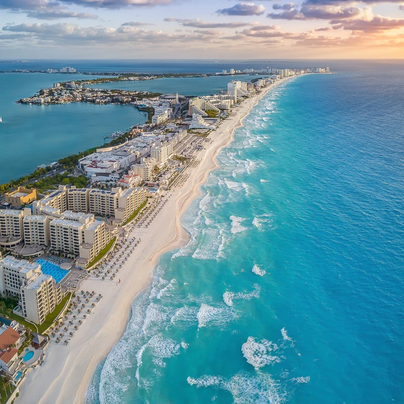 cancun from above