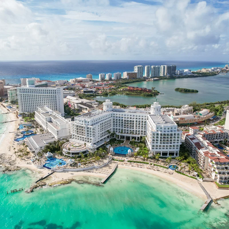 cancun from above