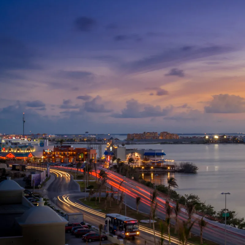 cancun at night