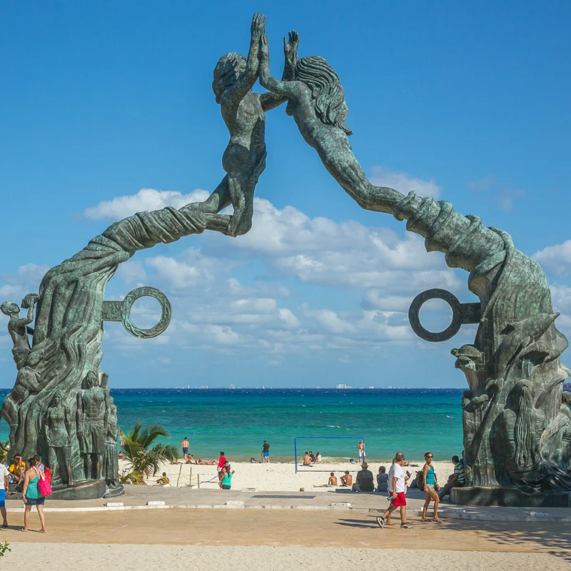 playa del carmen gate by the beach during the day