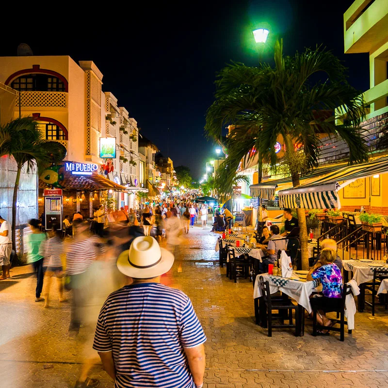 night time playa del carmen