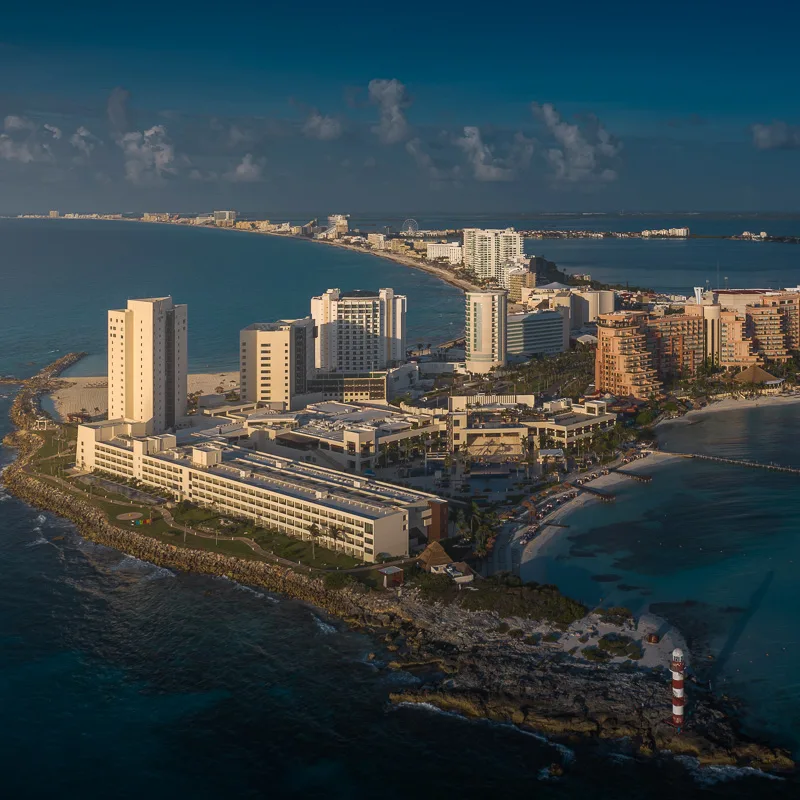 cancun from above