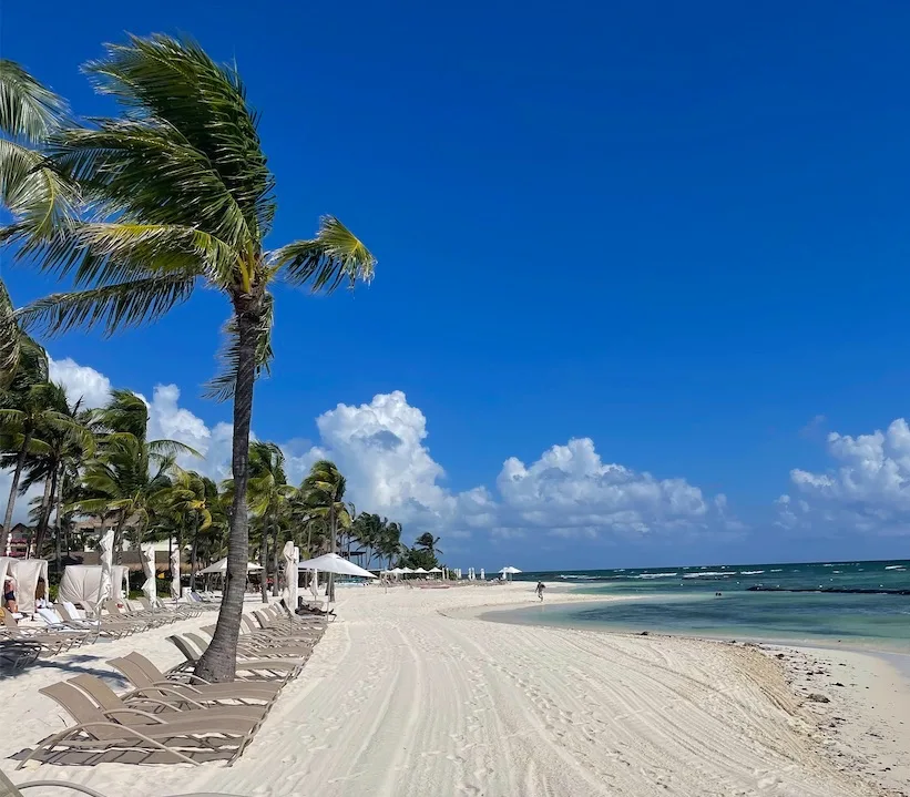 white sand beach grand velas