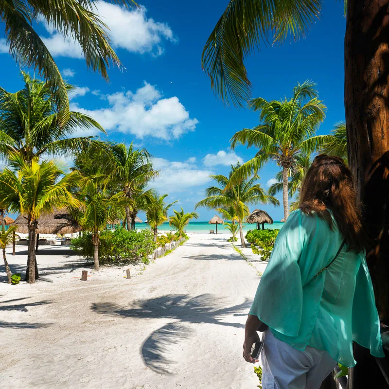 woman on beach