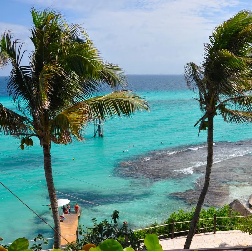 Aerial View of The Beach Isla Mujeres