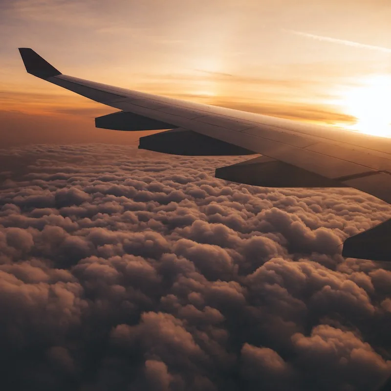 Airplane Wing in Flight