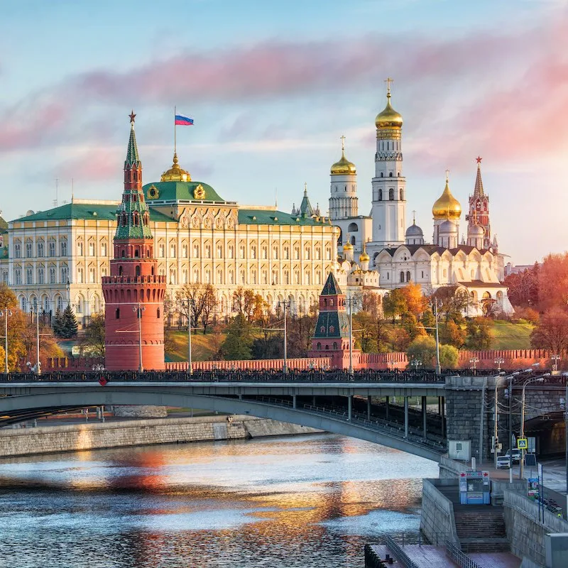  Moscow Kremlin in the early autumn morning