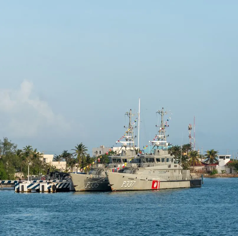 Navy Vessels In Cancun
