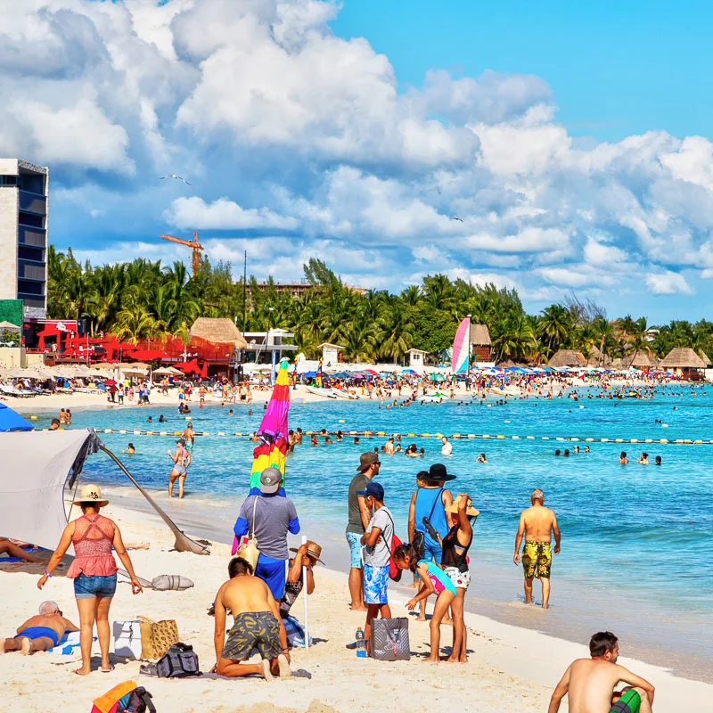 busy beach