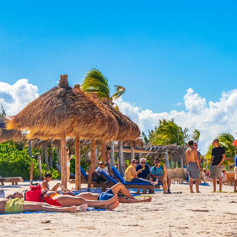 busy beach