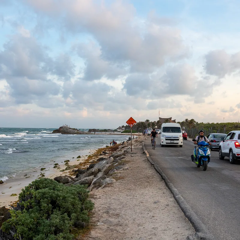 seaside and road