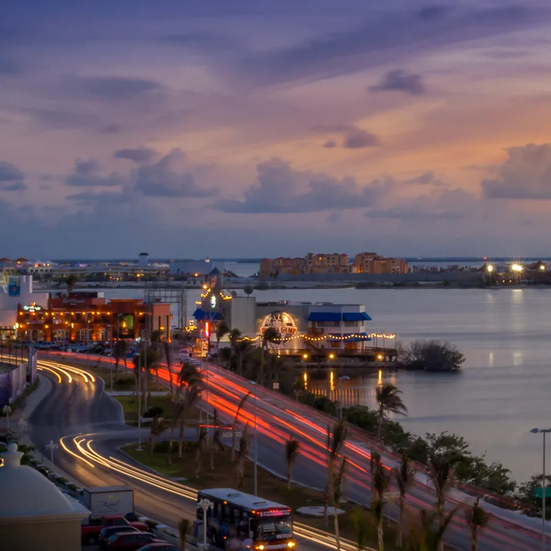 cancun at night