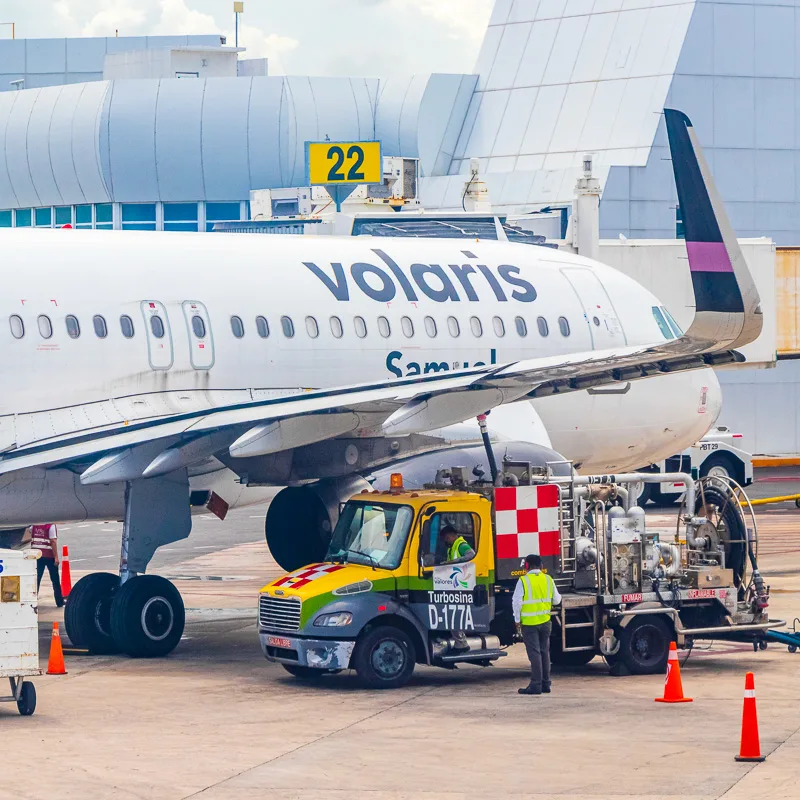 Volaris Airplane at Cancun Airport