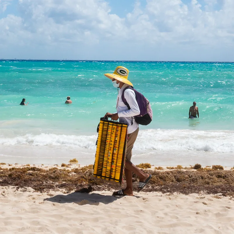 selling on beach