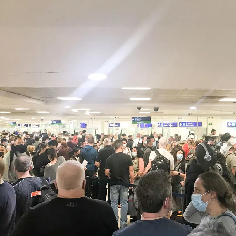 Lines at Cancun Airport