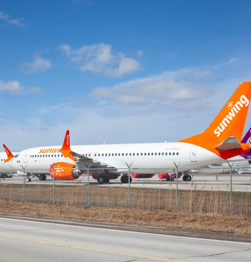 Sunwing plane on tarmac