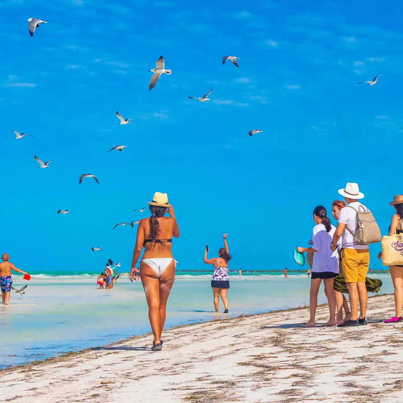 busy beach