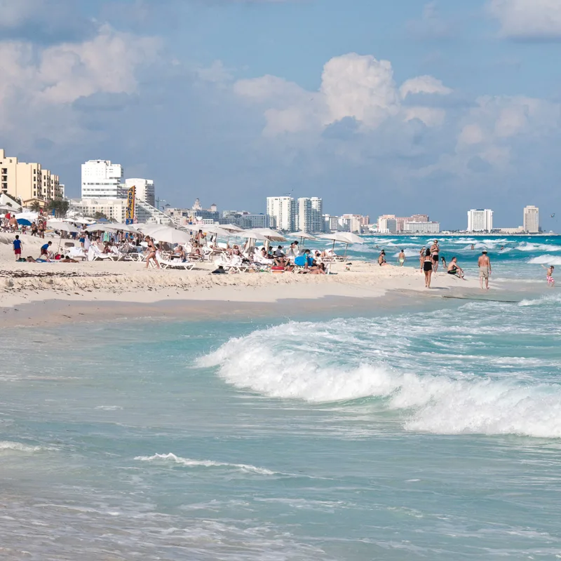 cancun beach scene
