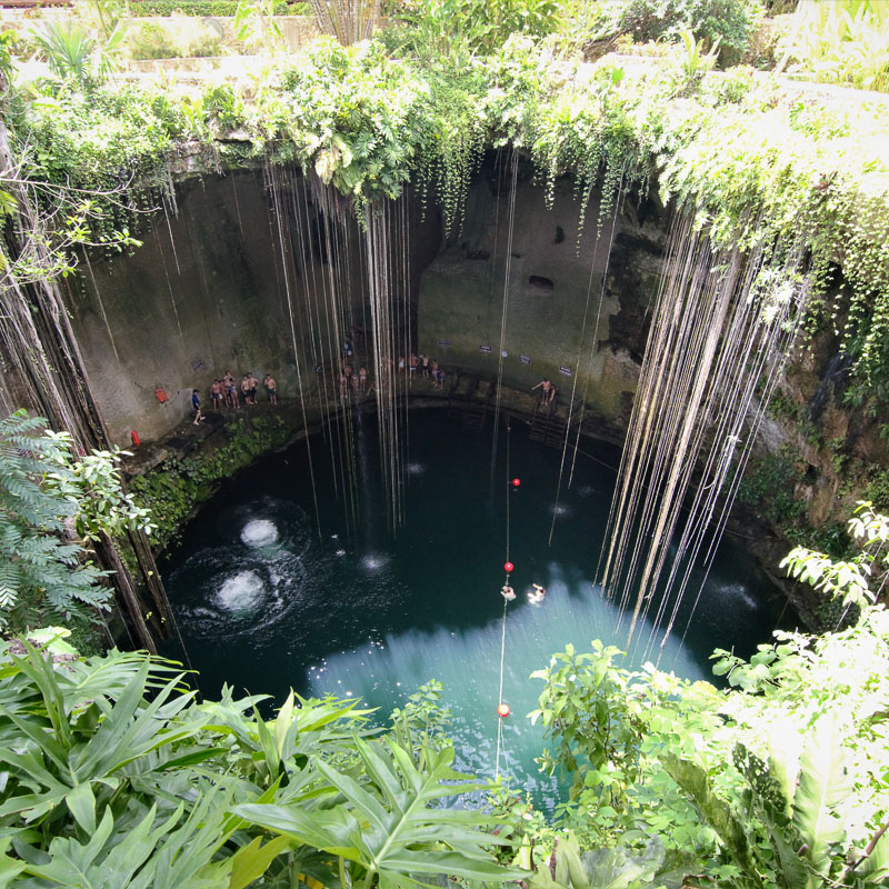 cenote from above the cave