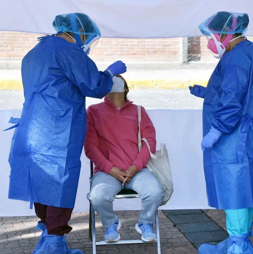 medical staff in COVID tents evacuated