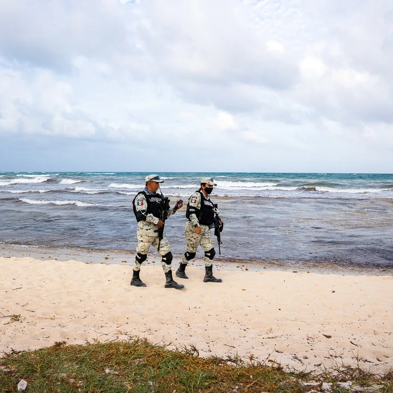 soliders on beach