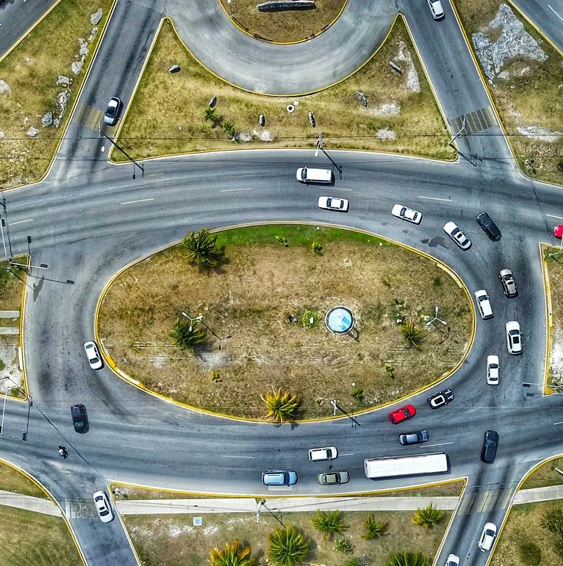 Intersection In Cancun Near Airport