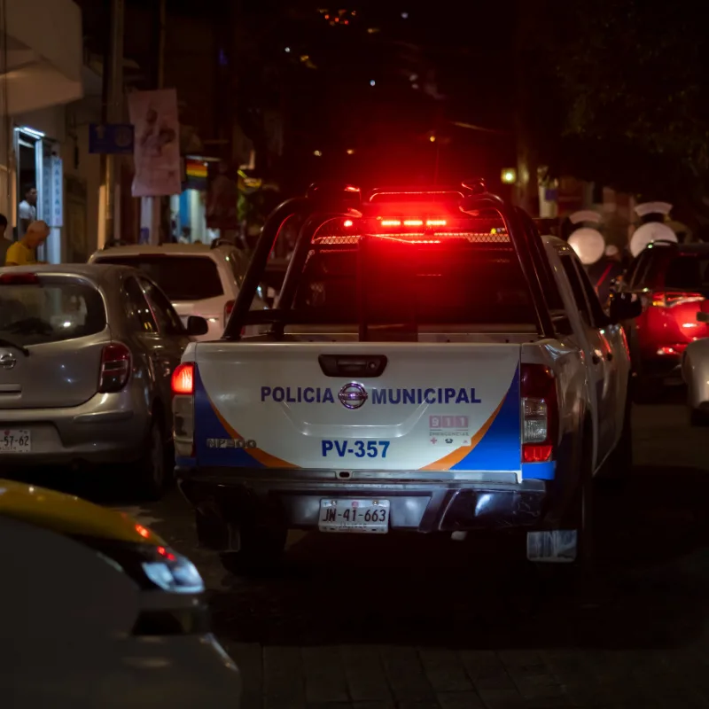 Municipal police car in Mexico