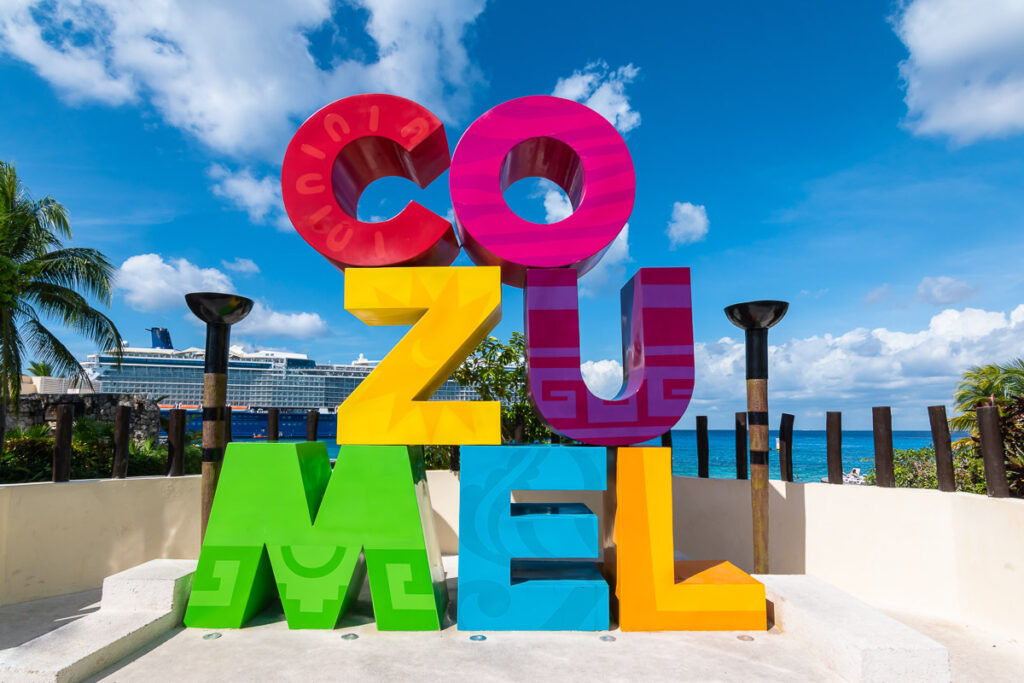 Large Colorful Cozumel Sign